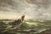 Sailing Ships in Rough Sea
